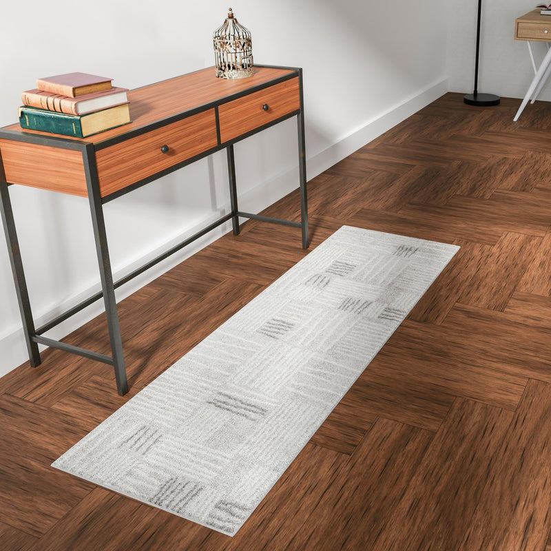 Charleston Elegance Collection Area Rug - Palmetto Runner Gray lifestyle 166
