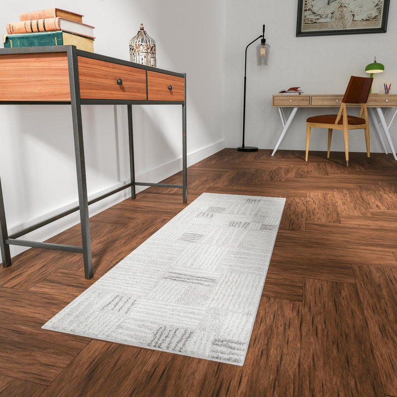 Charleston Elegance Collection Area Rug - Palmetto Runner Gray lifestyle 178