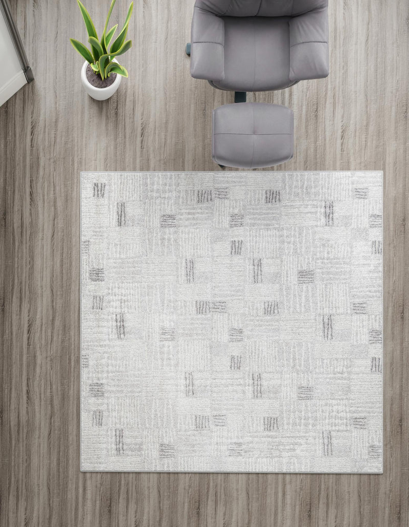 Charleston Elegance Collection Area Rug - Palmetto Square Gray lifestyle 157