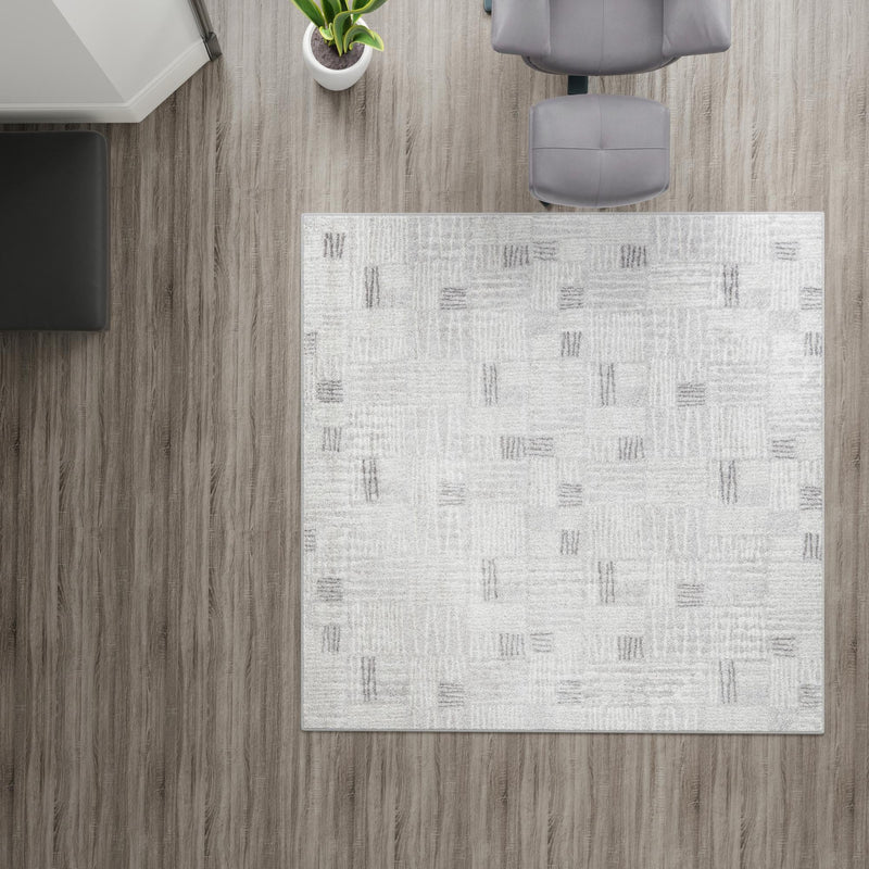Charleston Elegance Collection Area Rug - Palmetto Square Gray lifestyle 202