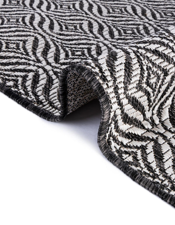 Garden Lattice Oasis Collection Area Rug - Terrace Square Charcoal lifestyle 16