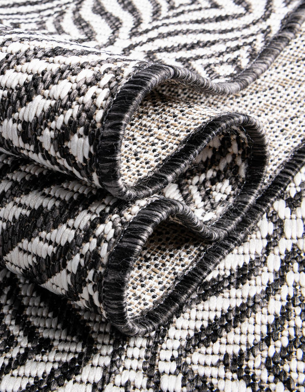 Garden Lattice Oasis Collection Area Rug - Terrace Square Charcoal lifestyle 19