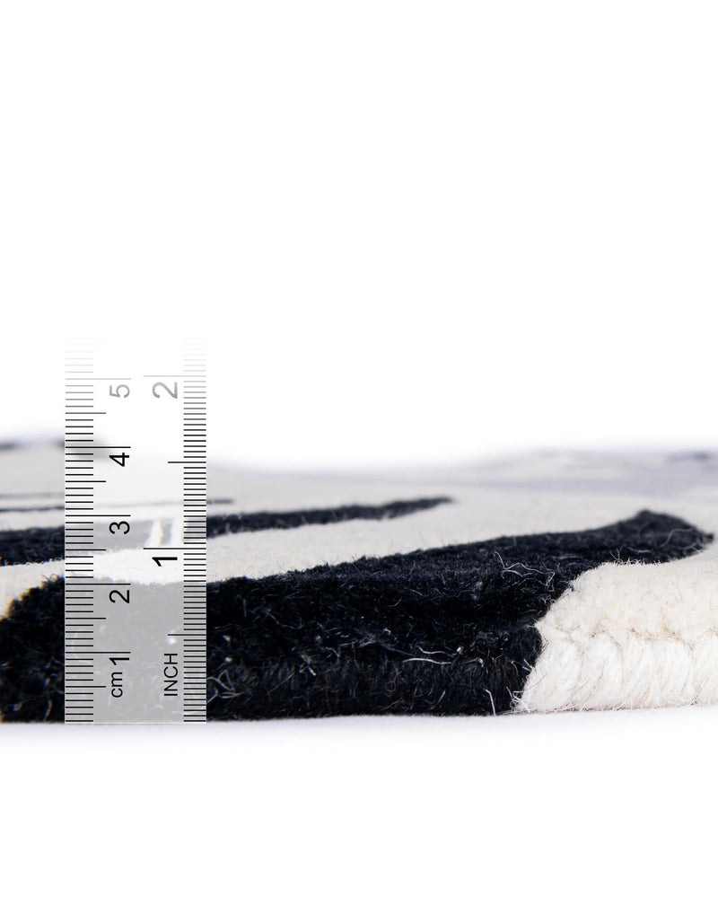 Whimsy Wonders Wool Collection Area Rug - Marsh Rectangle White and Black lifestyle 12