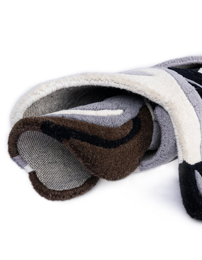 Whimsy Wonders Wool Collection Area Rug - Marsh Rectangle White and Black lifestyle 19