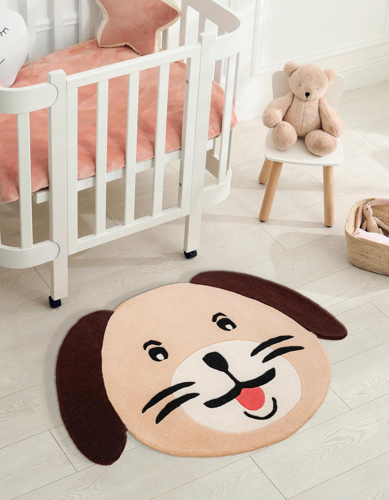 Whimsy Wonders Wool Collection Area Rug - Fjord Rectangle Beige lifestyle 2