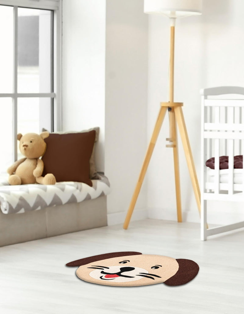 Whimsy Wonders Wool Collection Area Rug - Fjord Rectangle Beige lifestyle 8