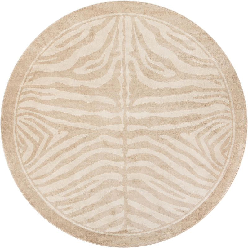 Savannah Sojourn Collection Area Rug - Kalahari Round Beige and Ivory lifestyle 44
