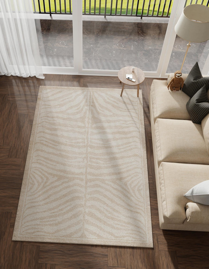 Savannah Sojourn Collection Area Rug - Kalahari Rectangle Beige and Ivory lifestyle 4