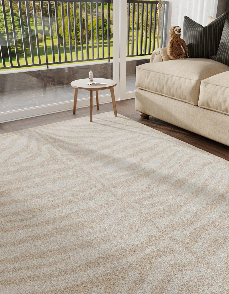 Savannah Sojourn Collection Area Rug - Kalahari Rectangle Beige and Ivory lifestyle 8