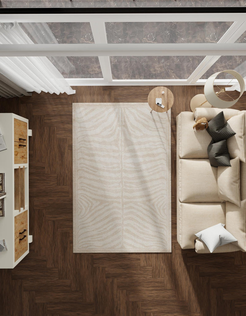 Savannah Sojourn Collection Area Rug - Kalahari Rectangle Beige and Ivory lifestyle 30