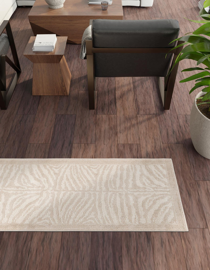 Savannah Sojourn Collection Area Rug - Kalahari Runner Beige and Ivory lifestyle 57
