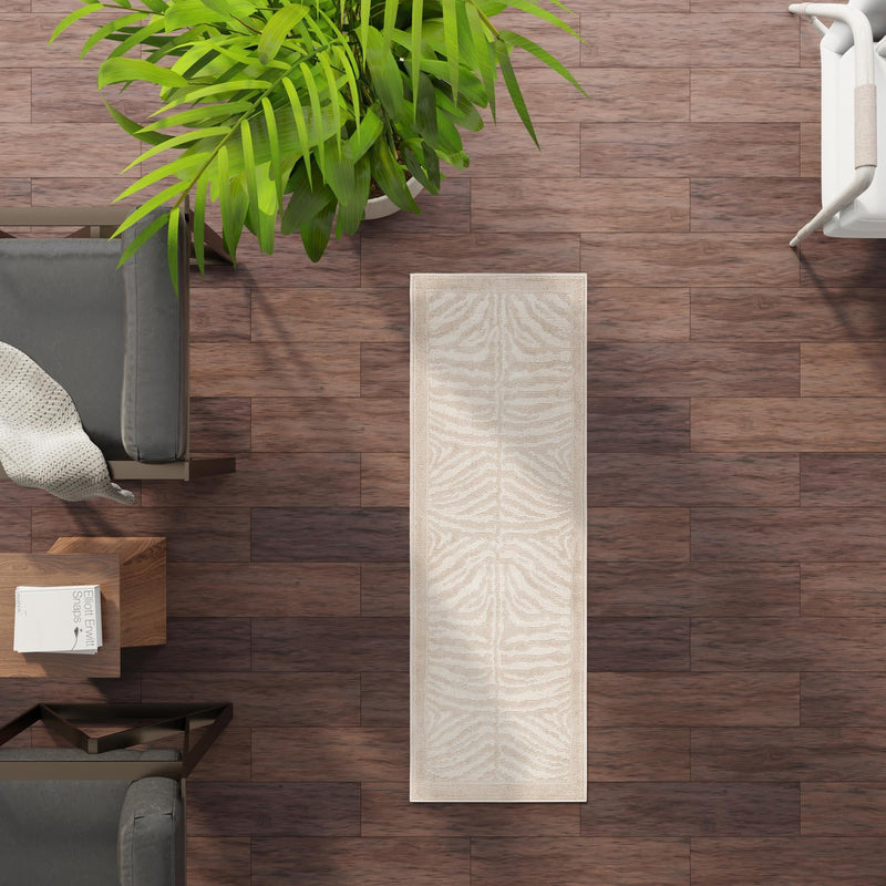Savannah Sojourn Collection Area Rug - Kalahari Runner Beige and Ivory lifestyle 139