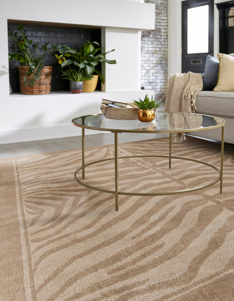 Savannah Sojourn Collection Area Rug - Kalahari Square Beige and Ivory lifestyle 56