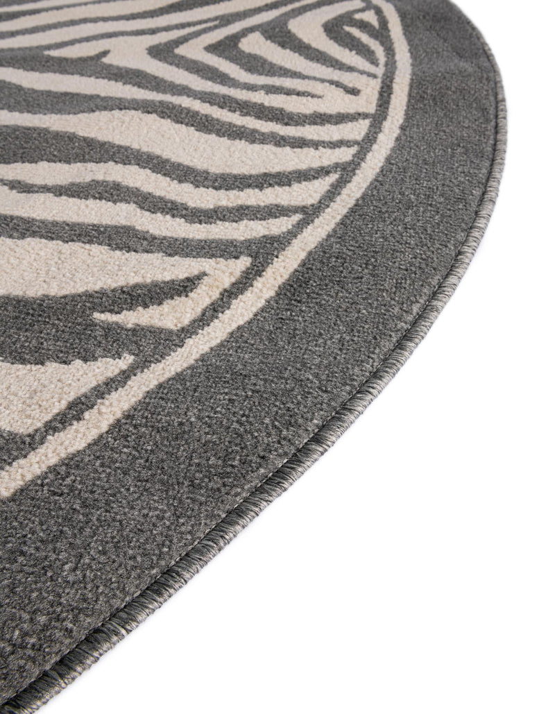 Savannah Sojourn Collection Area Rug - Kalahari Round Gray and Ivory lifestyle 88