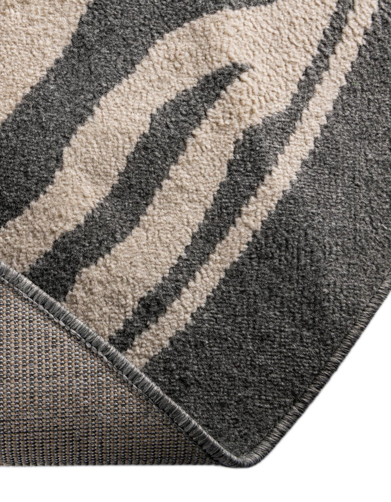 Savannah Sojourn Collection Area Rug - Kalahari Round Gray and Ivory lifestyle 98