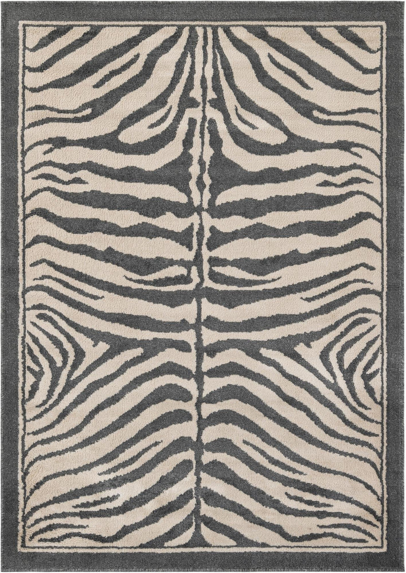 Savannah Sojourn Collection Area Rug - Kalahari Rectangle Gray and Ivory Main