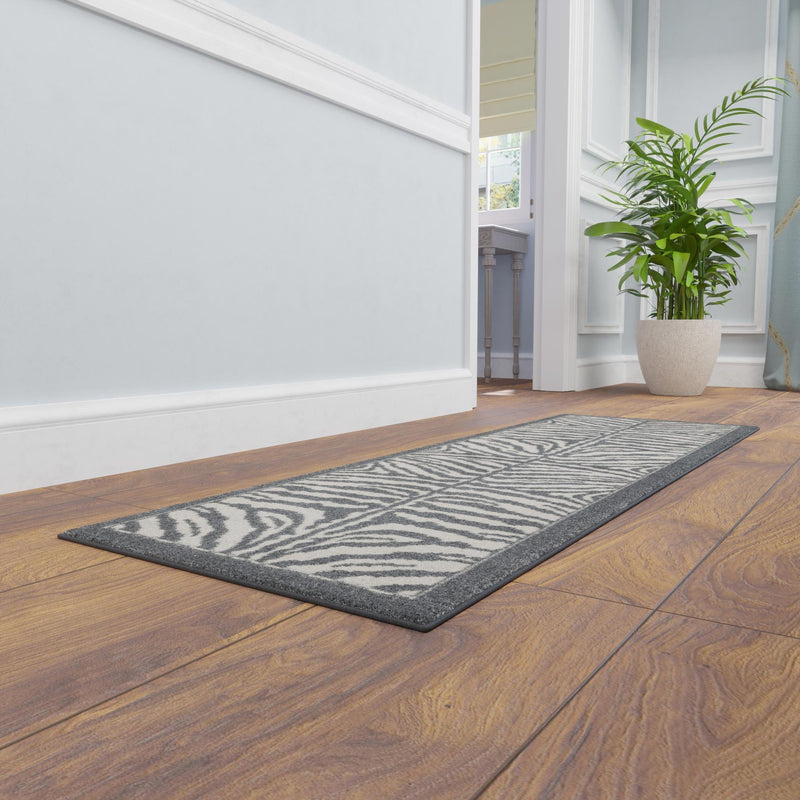 Savannah Sojourn Collection Area Rug - Kalahari Runner Gray and Ivory lifestyle 134