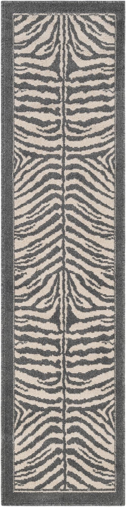 Savannah Sojourn Collection Area Rug - Kalahari Runner Gray and Ivory lifestyle 41