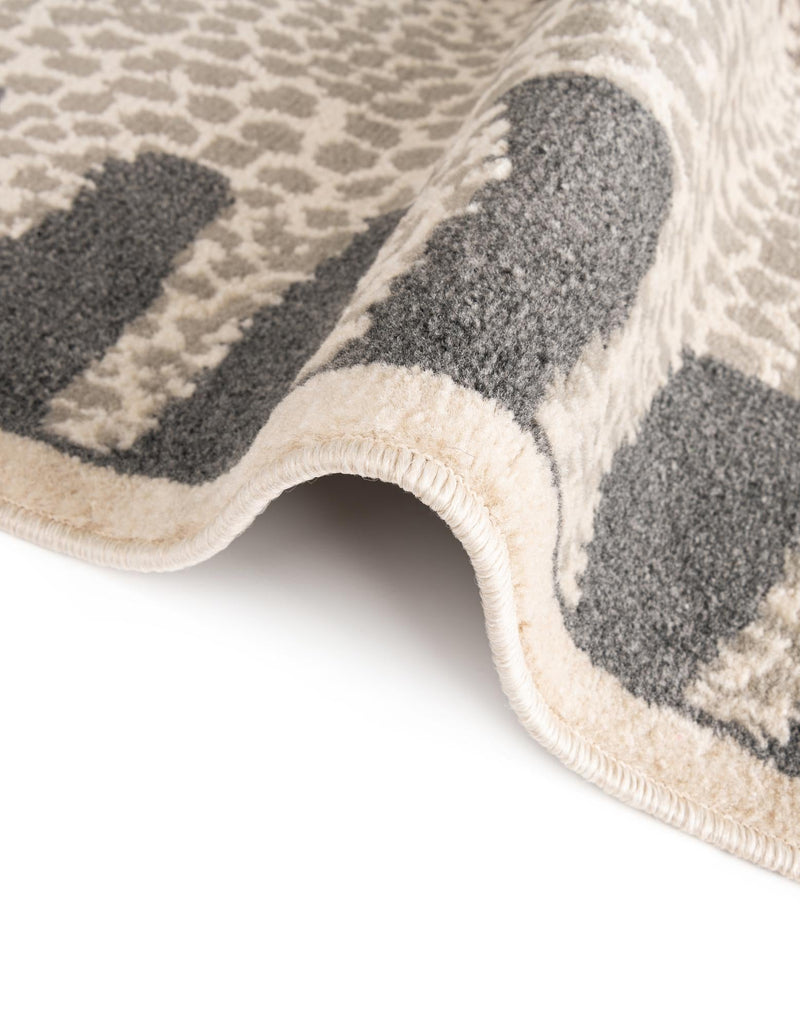 Savannah Sojourn Collection Area Rug - Masai Rectangle Gray and Ivory lifestyle 10