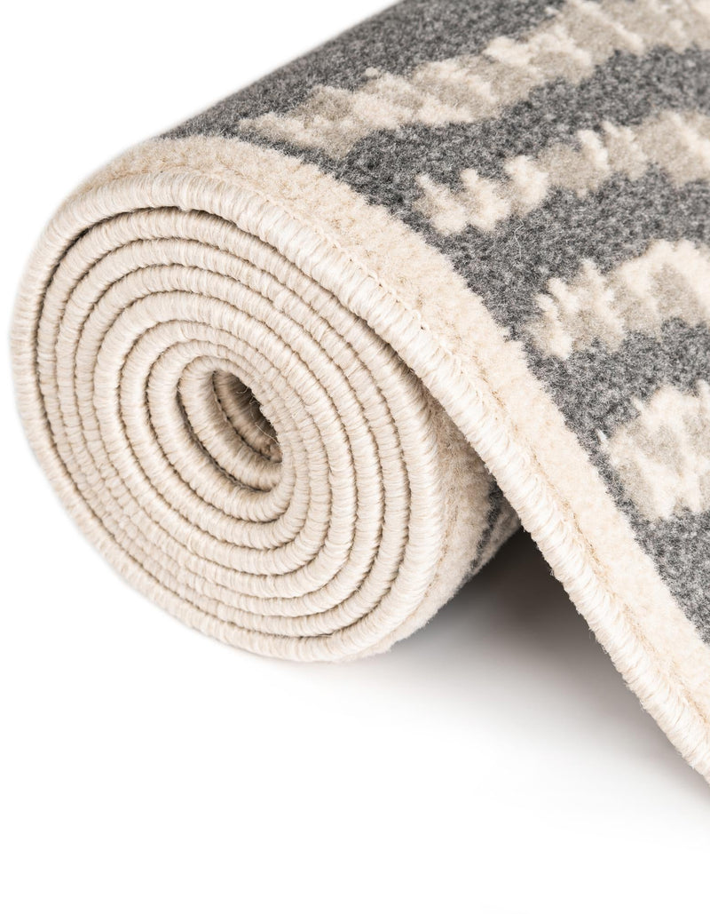 Savannah Sojourn Collection Area Rug - Masai Rectangle Gray and Ivory lifestyle 12