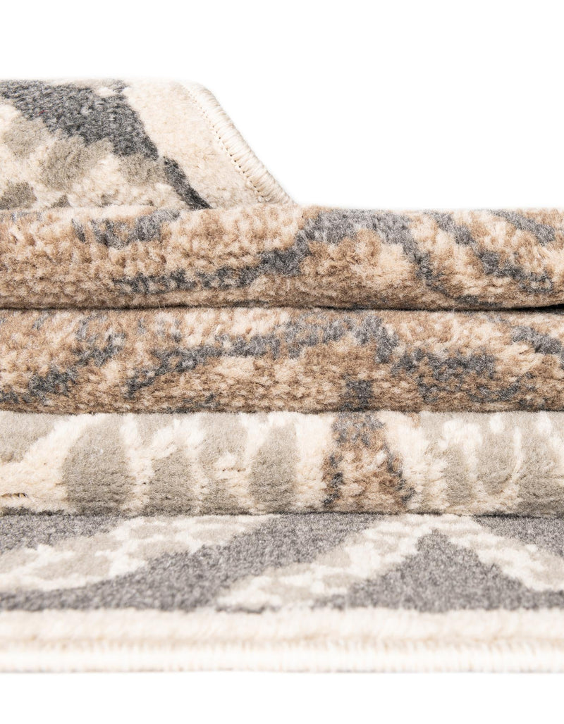 Savannah Sojourn Collection Area Rug - Masai Rectangle Gray and Ivory lifestyle 14