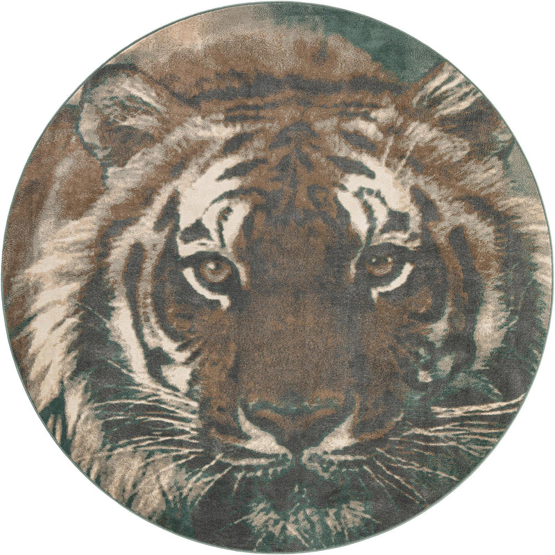 Savannah Sojourn Collection Area Rug - Okavango Round Multi lifestyle 18