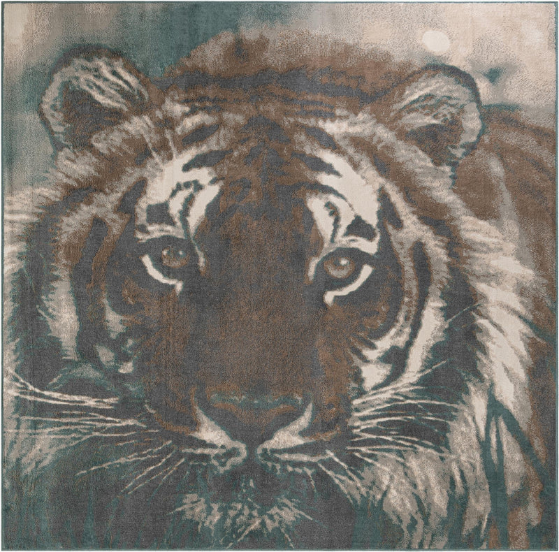 Savannah Sojourn Collection Area Rug - Okavango Square Multi lifestyle 20