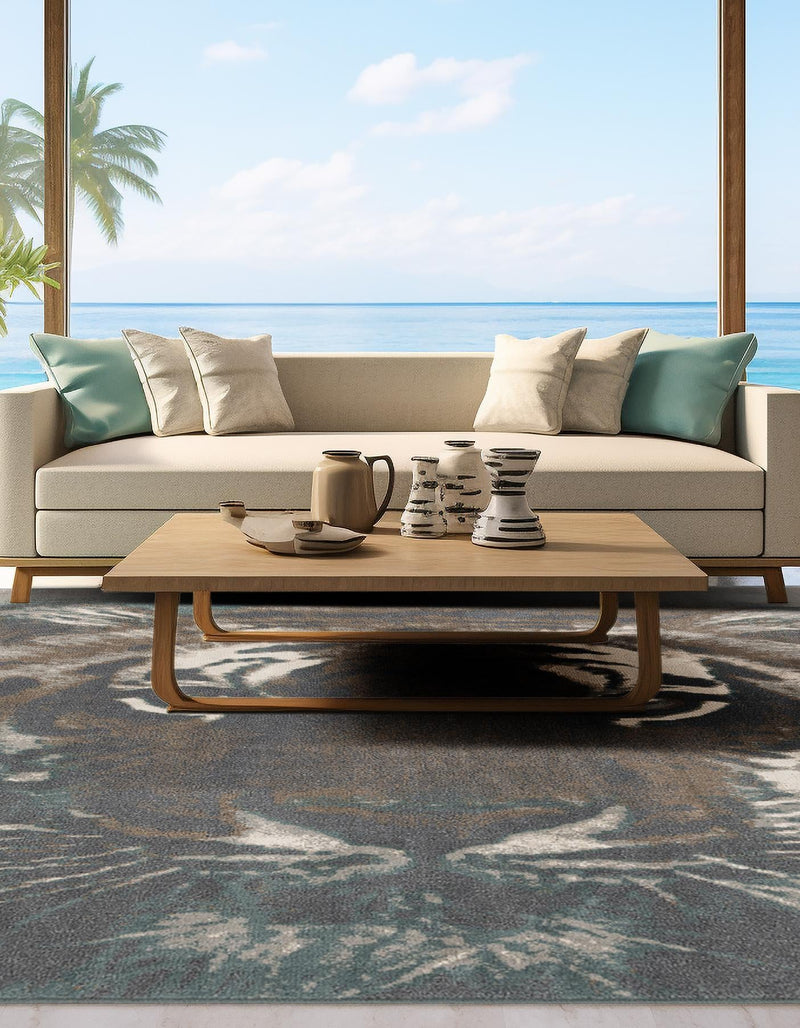 Savannah Sojourn Collection Area Rug - Okavango Square Multi lifestyle 29