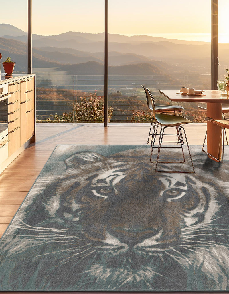 Savannah Sojourn Collection Area Rug - Okavango Square Multi lifestyle 35