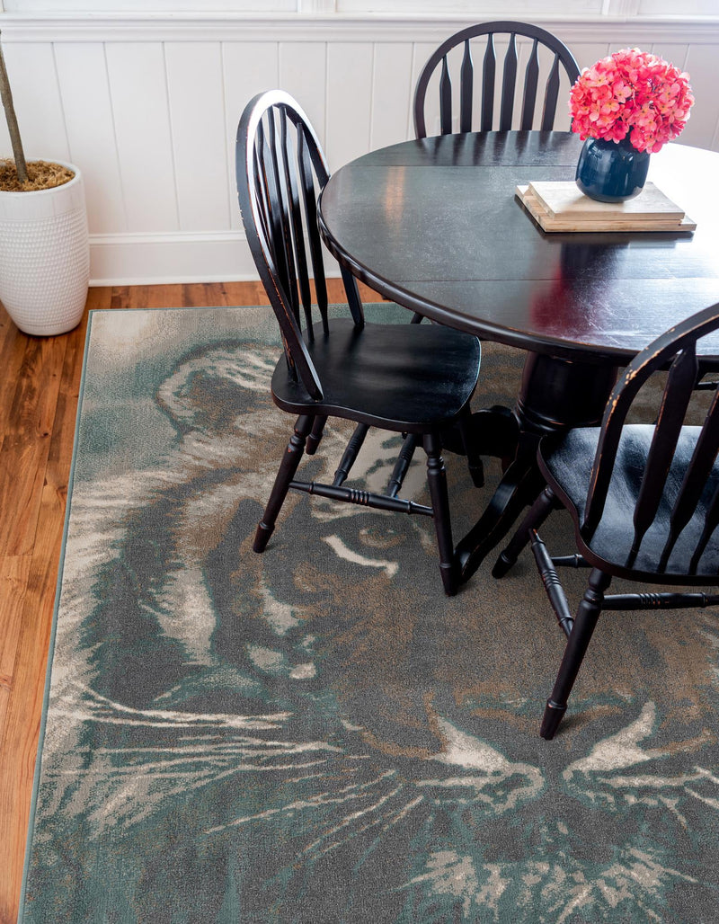 Savannah Sojourn Collection Area Rug - Okavango Square Multi lifestyle 39