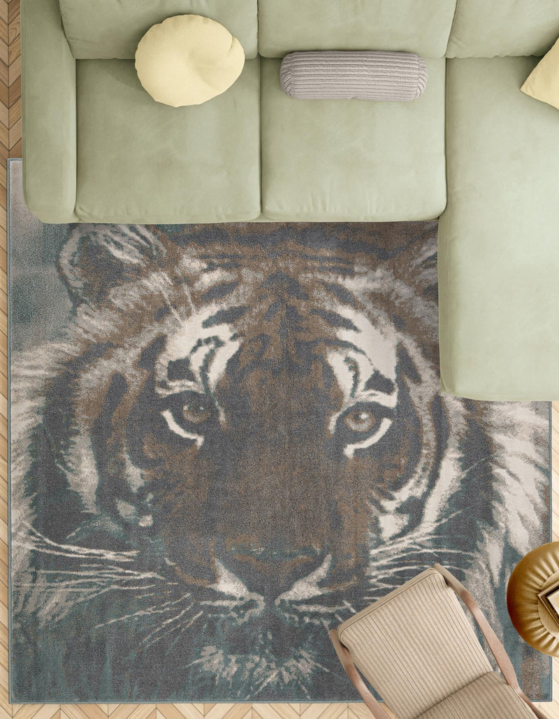 Savannah Sojourn Collection Area Rug - Okavango Square Multi lifestyle 74