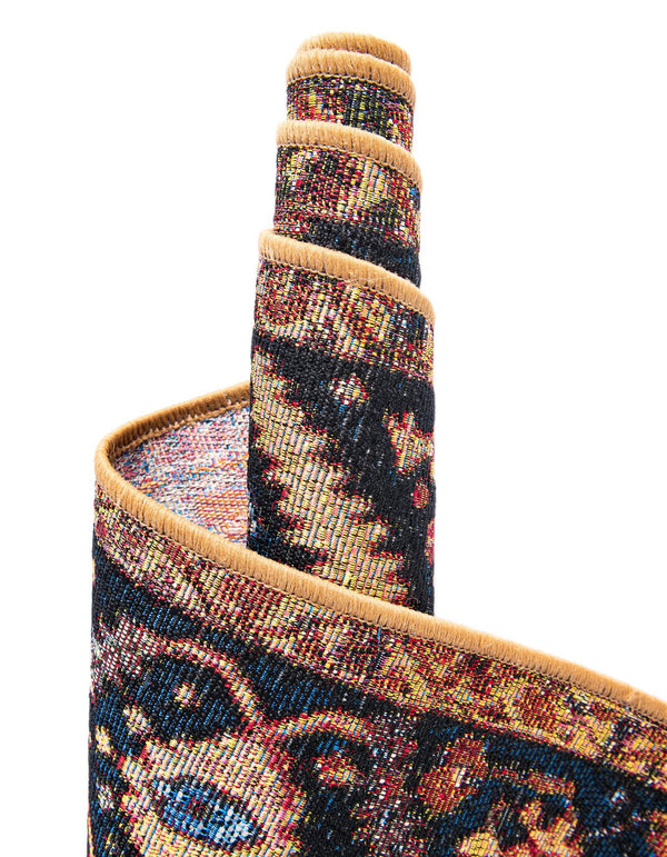 Patio Elegance Collection Area Rug - Garden Rectangle Rust Red and Blue lifestyle 18