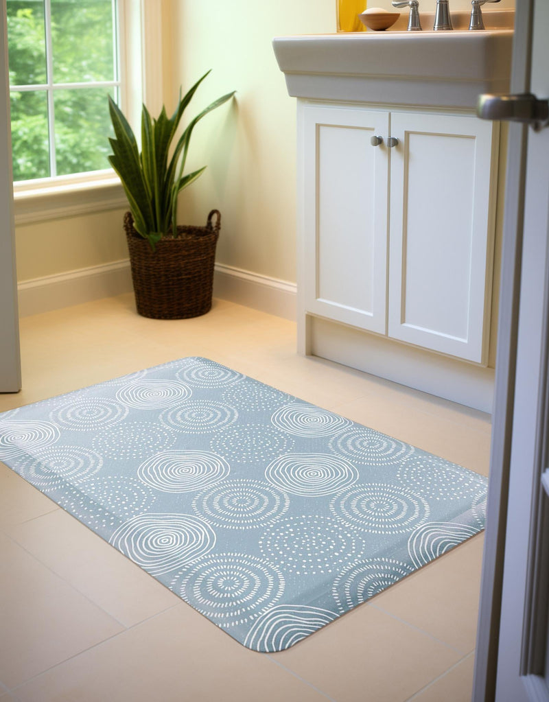 Cozy Haven Mat Collection Area Rug - Lodge Rectangle Blue lifestyle 4