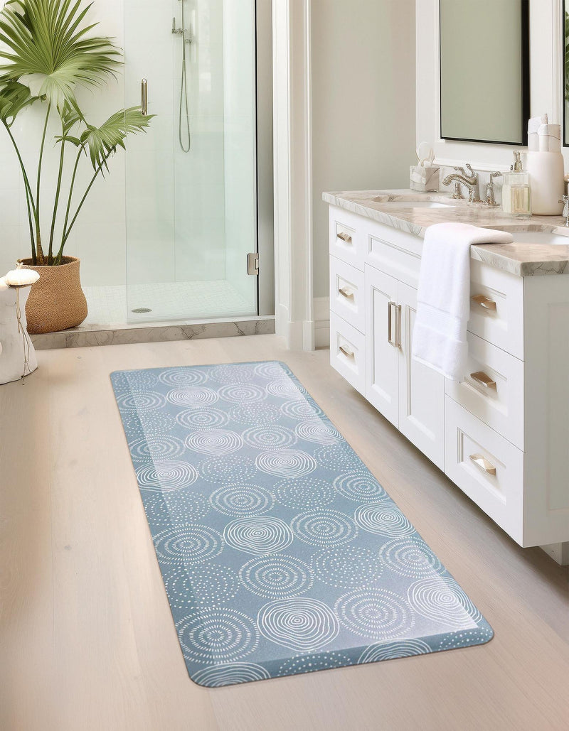 Cozy Haven Mat Collection Area Rug - Lodge Rectangle Blue lifestyle 7
