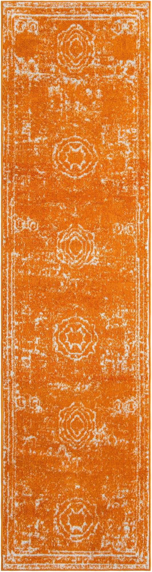 Dover Terrace Collection Area Rug - Lagoon (Orange) Runner Orange Main