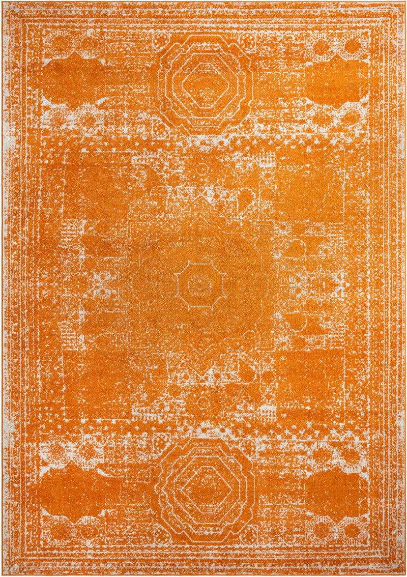 Dover Terrace Collection Area Rug - Lagoon (Orange) Rectangle Orange Main