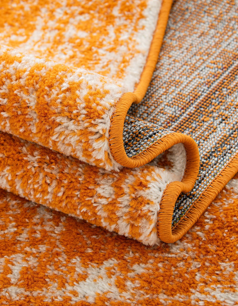 Dover Terrace Collection Area Rug - Lagoon (Orange) Oval Orange lifestyle 19