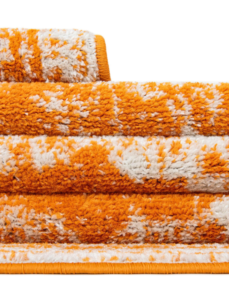 Dover Terrace Collection Area Rug - Lagoon (Orange) Oval Orange lifestyle 20