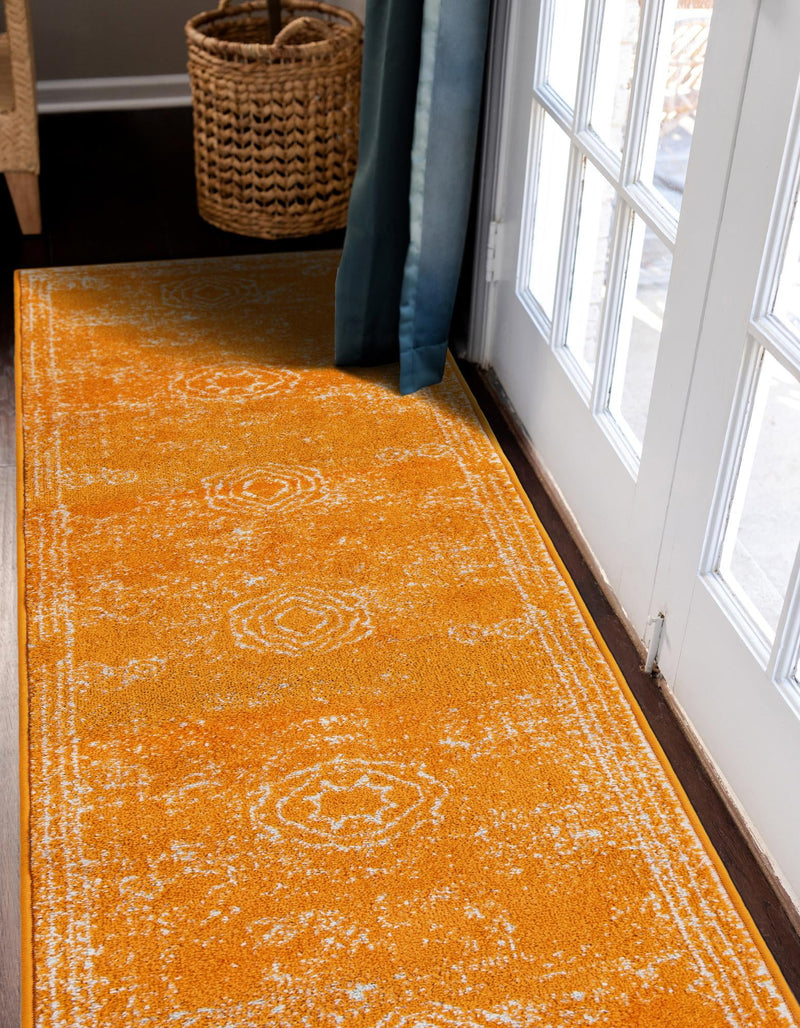 Dover Terrace Collection Area Rug - Lagoon (Orange) Runner Orange lifestyle 4