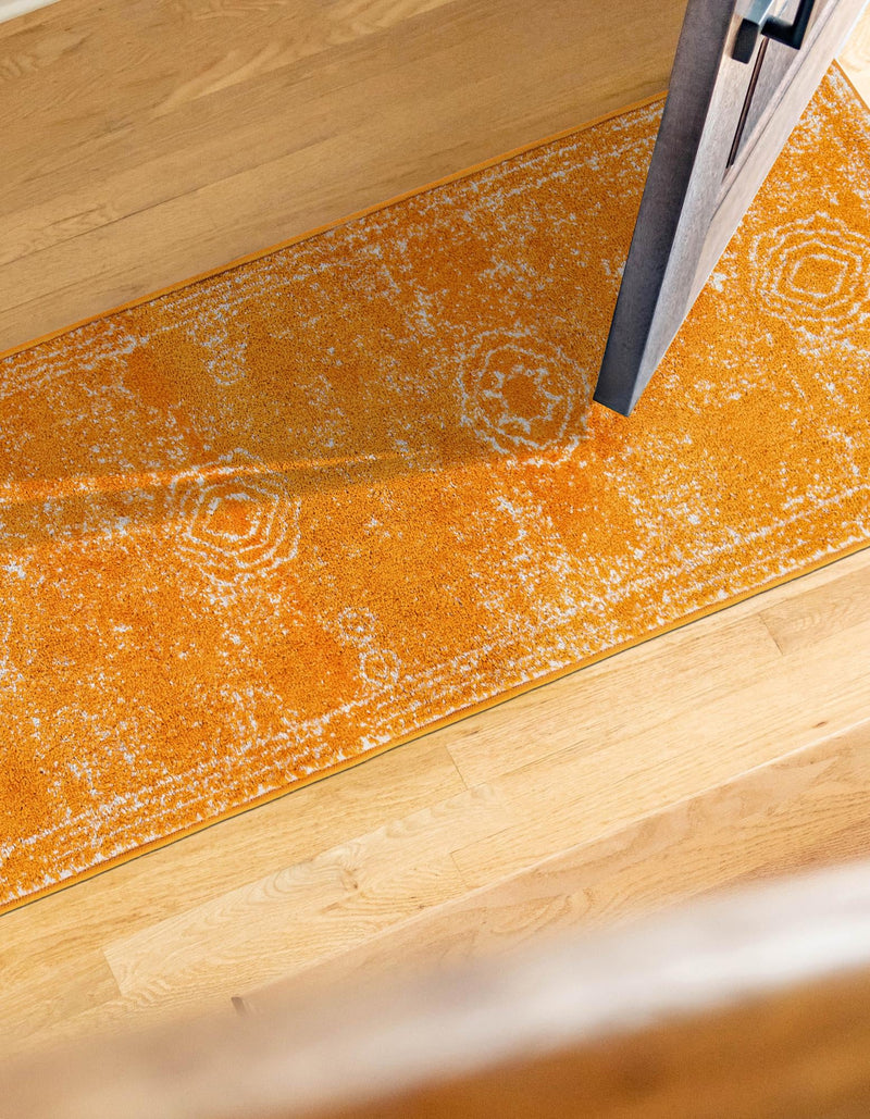 Dover Terrace Collection Area Rug - Lagoon (Orange) Runner Orange lifestyle 5