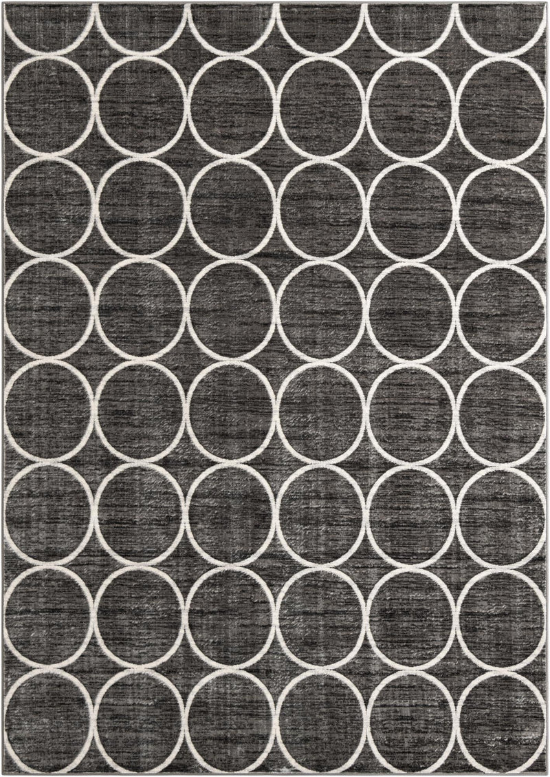 Garden Maze Retreat Collection Area Rug - Ivyhaven Rectangle Gray lifestyle 3