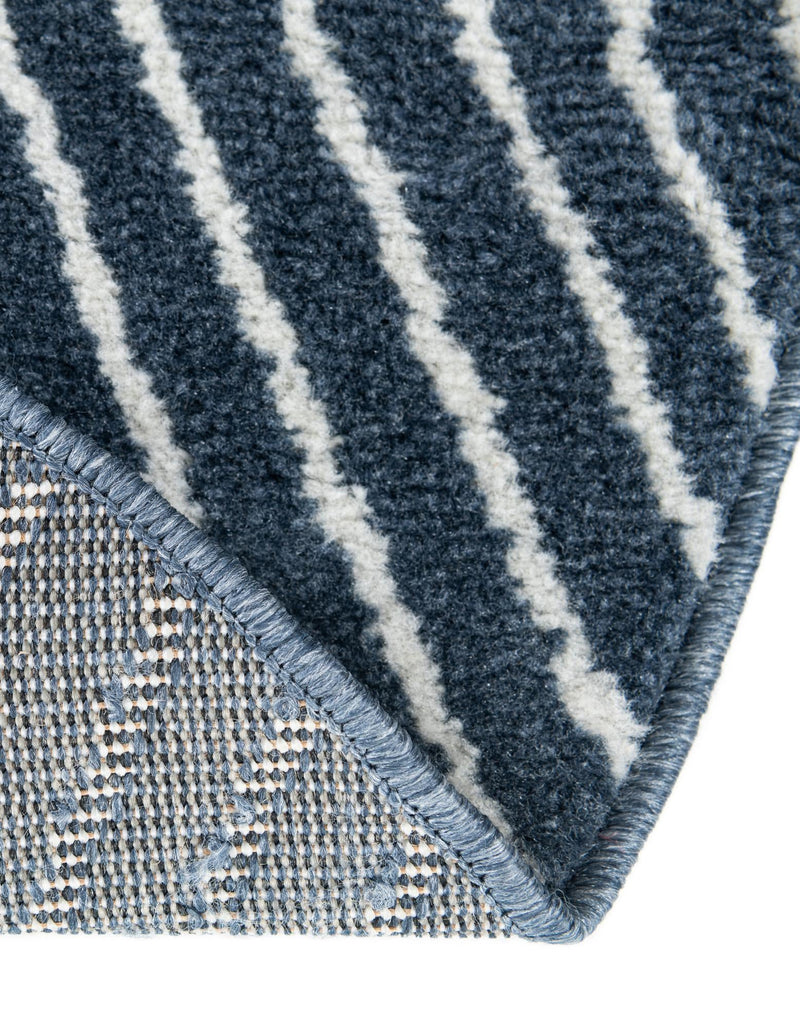 Copenhagen Edge Collection Area Rug - Osterbro Round Blue lifestyle 198