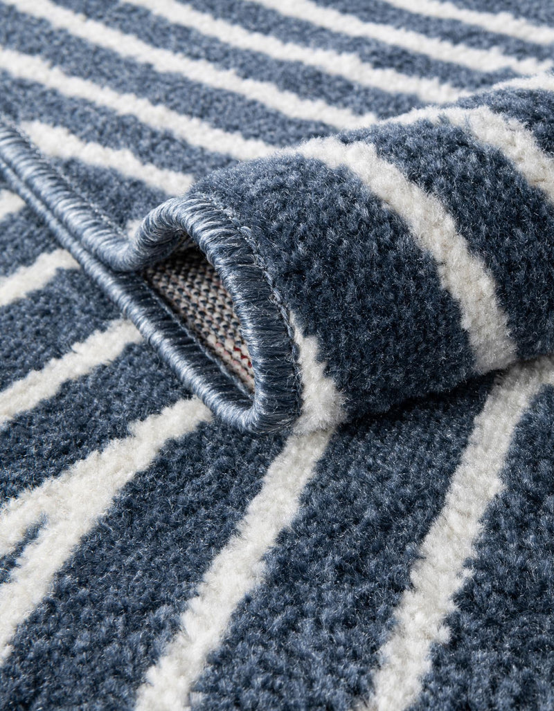 Copenhagen Edge Collection Area Rug - Osterbro Rectangle Blue lifestyle 25