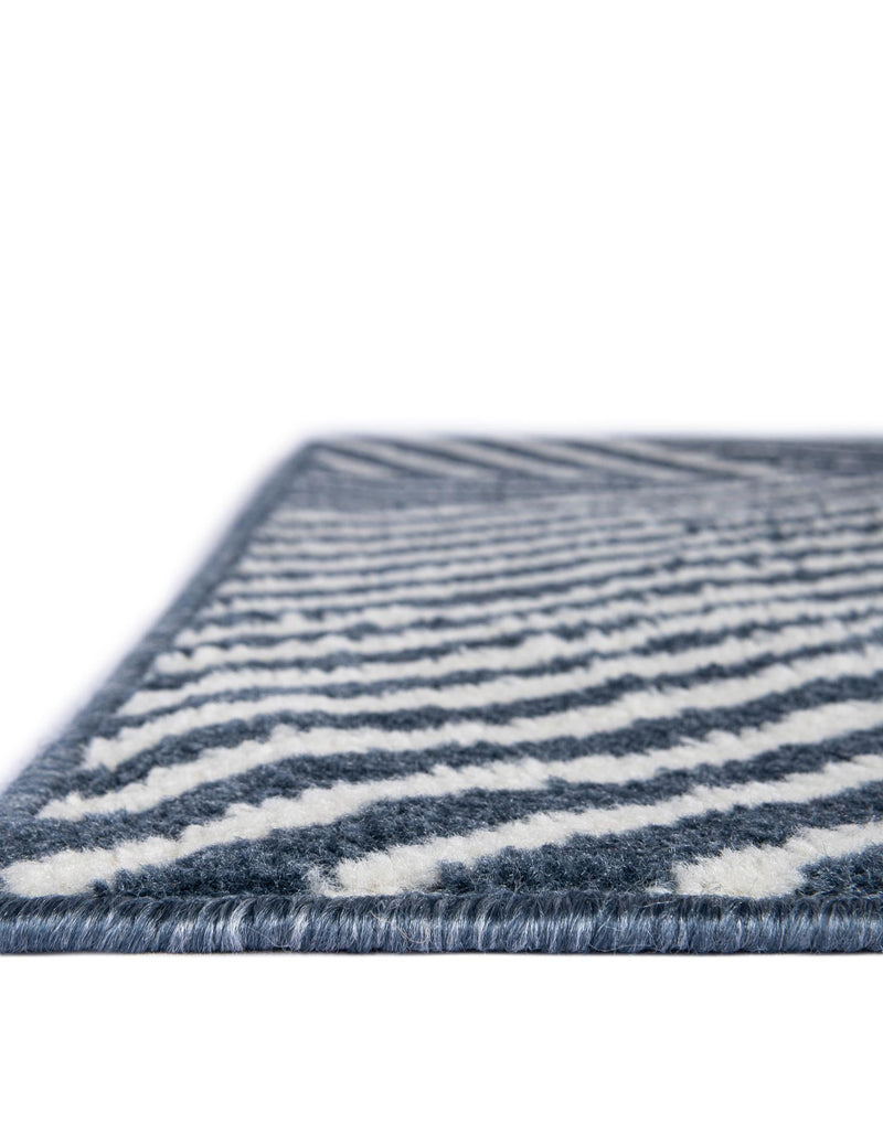 Copenhagen Edge Collection Area Rug - Osterbro Rectangle Blue lifestyle 27