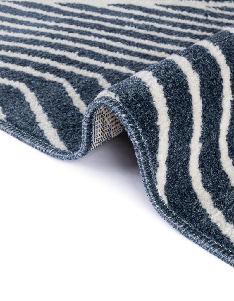 Copenhagen Edge Collection Area Rug - Osterbro Rectangle Blue lifestyle 33