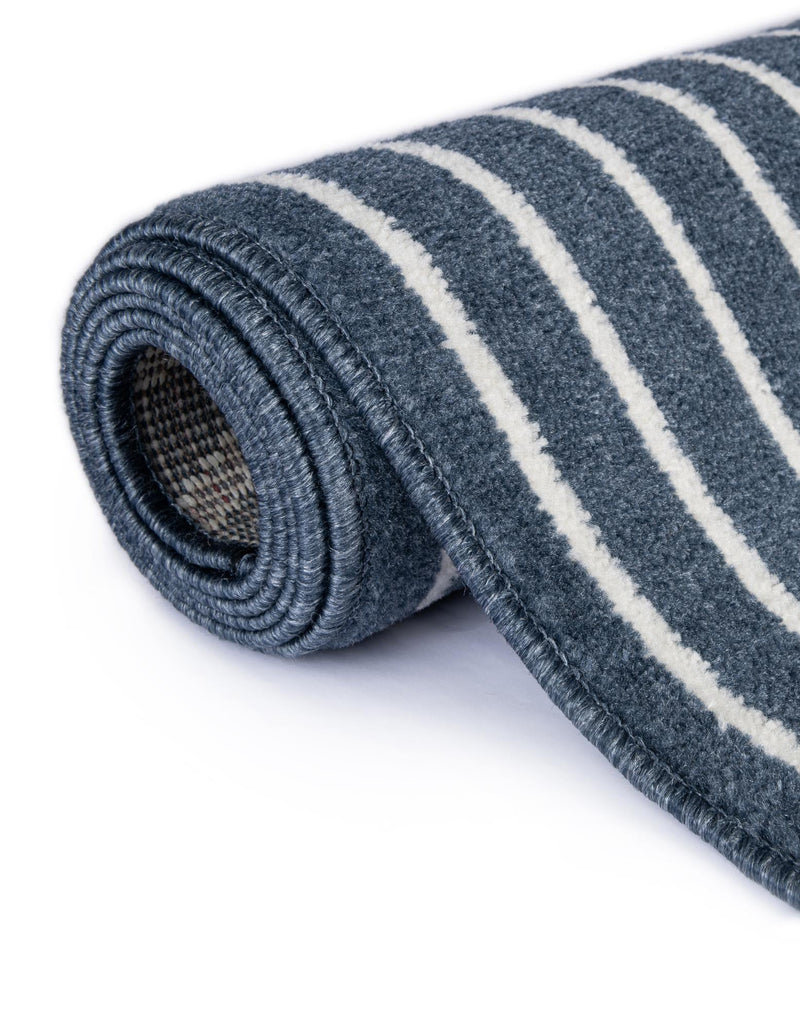 Copenhagen Edge Collection Area Rug - Osterbro Rectangle Blue lifestyle 37
