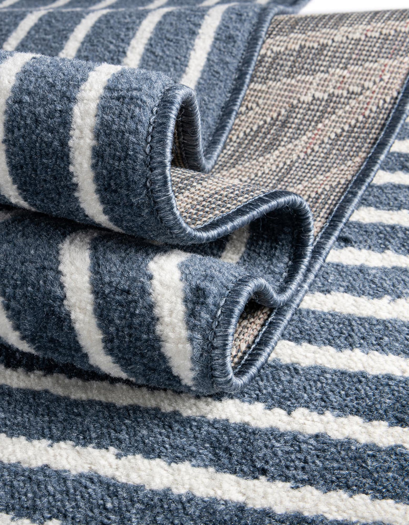 Copenhagen Edge Collection Area Rug - Osterbro Rectangle Blue lifestyle 39