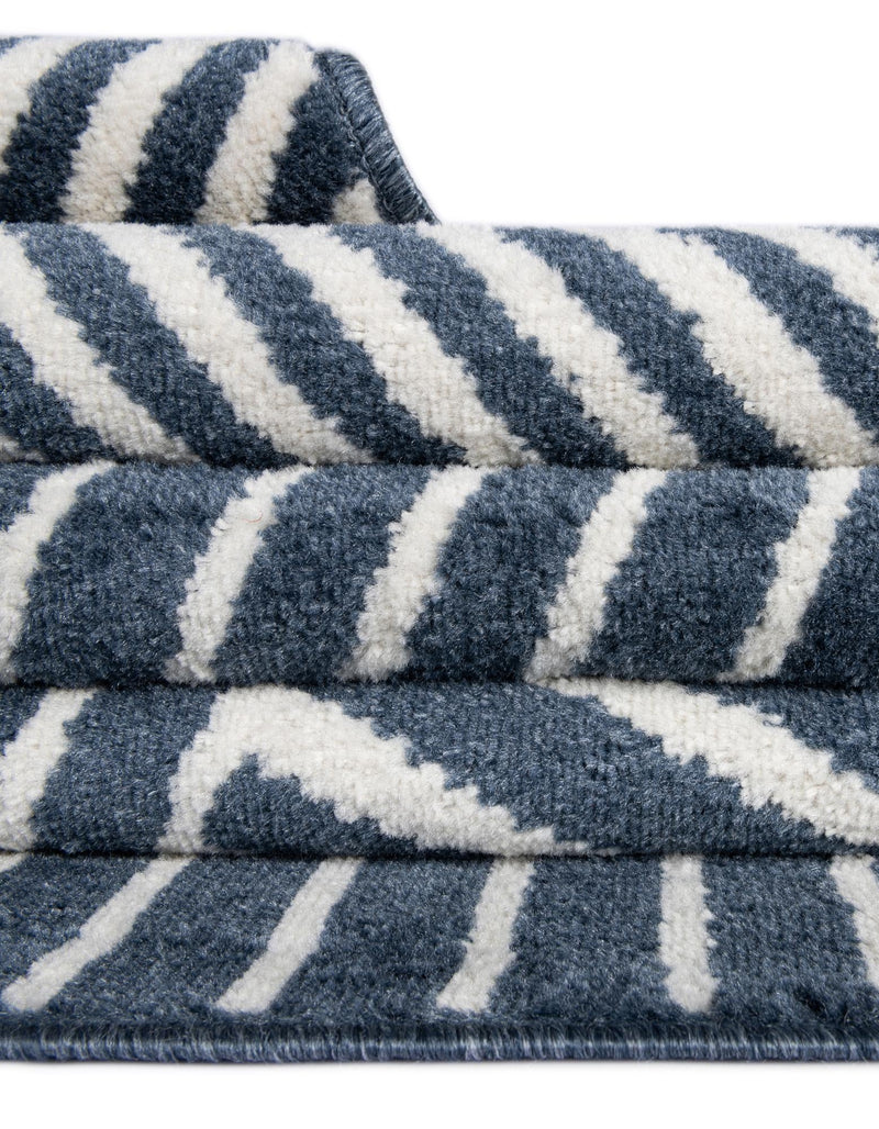 Copenhagen Edge Collection Area Rug - Osterbro Rectangle Blue lifestyle 41
