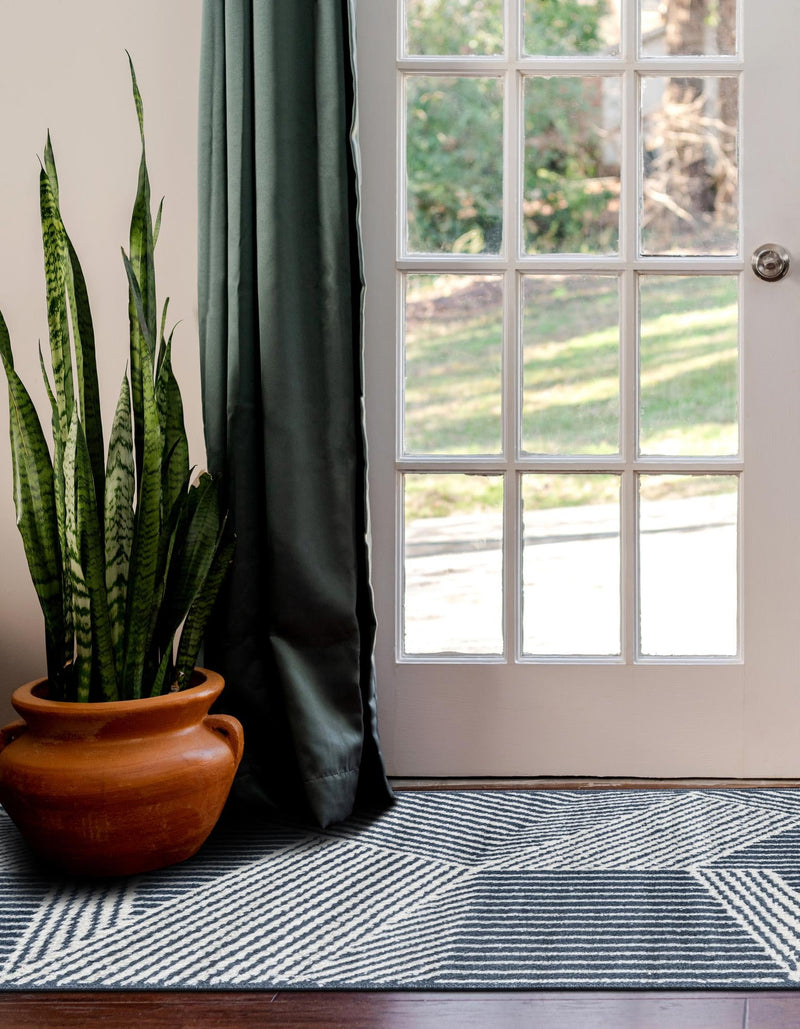 Copenhagen Edge Collection Area Rug - Osterbro Runner Blue lifestyle 62