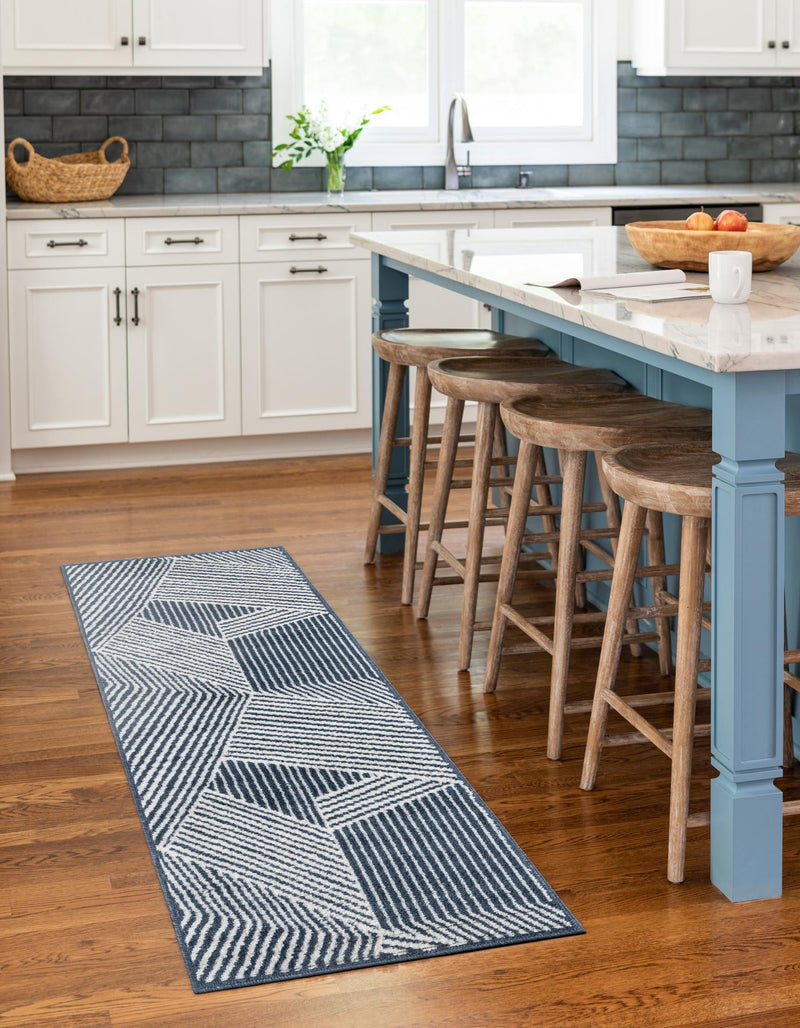 Copenhagen Edge Collection Area Rug - Osterbro Runner Blue lifestyle 68